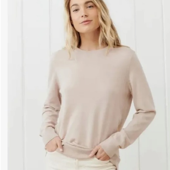 Jenni Kayne Sweaters - Jenni Kayne Crosby Merino Wool Crewneck Sweater In Blush Size Small